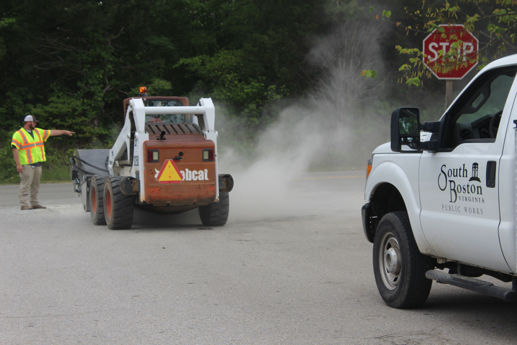 Public works paving bane street